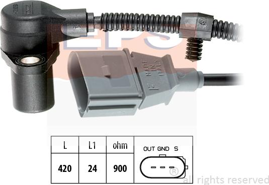 MDR EPS-1953 320 - Датчик імпульсів, колінчастий вал autozip.com.ua