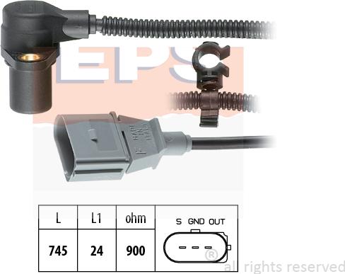 MDR EPS-1953 267 - Датчик імпульсів, колінчастий вал autozip.com.ua