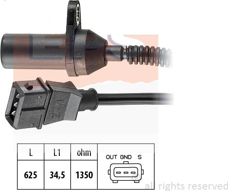 MDR EPS-1953 285 - Датчик імпульсів, колінчастий вал autozip.com.ua