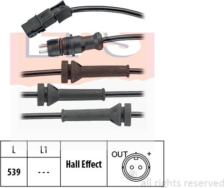 MDR EPS-1960 054 - Датчик ABS, частота обертання колеса autozip.com.ua