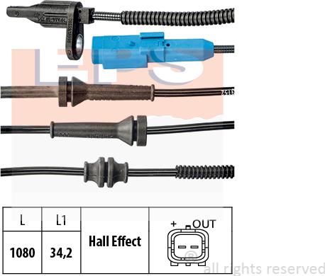 MDR EPS-1960 025 - Датчик ABS, частота обертання колеса autozip.com.ua