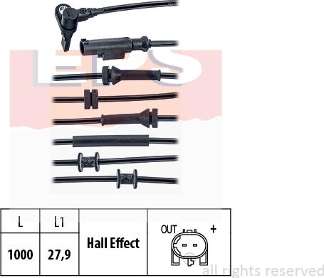 MDR EPS-1960 020 - Датчик ABS, частота обертання колеса autozip.com.ua