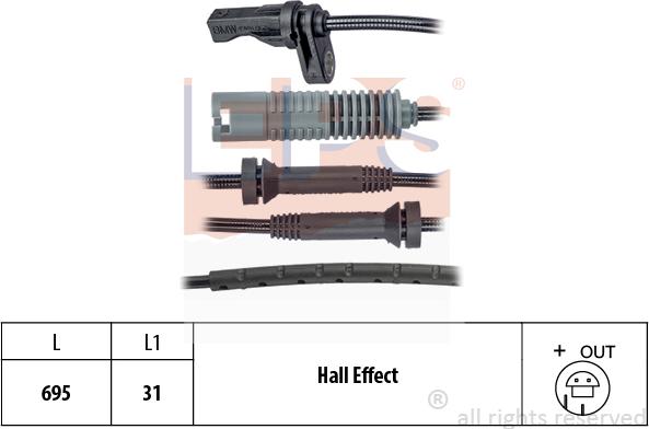 MDR EPS-1960 076 - Датчик ABS, частота обертання колеса autozip.com.ua