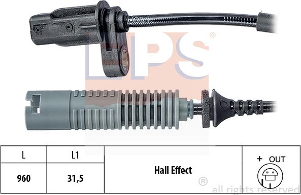 MDR EPS-1960 077 - Датчик ABS, частота обертання колеса autozip.com.ua