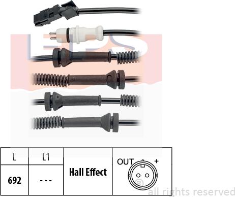 MDR EPS-1960 149 - Датчик ABS, частота обертання колеса autozip.com.ua