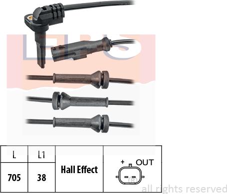 MDR EPS-1960 102 - Датчик ABS, частота обертання колеса autozip.com.ua