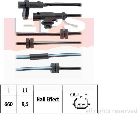 MDR EPS-1960 126 - Датчик ABS, частота обертання колеса autozip.com.ua