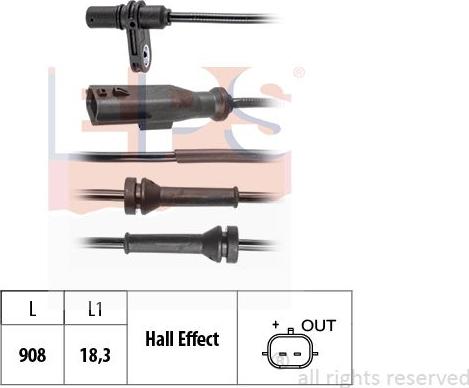 MDR EPS-1960 258 - Датчик ABS, частота обертання колеса autozip.com.ua