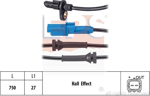 MDR EPS-1960 205 - Датчик ABS, частота обертання колеса autozip.com.ua