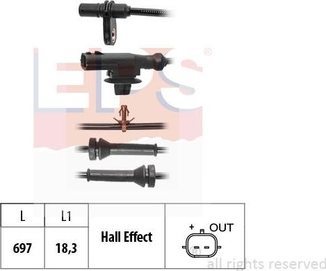 MDR EPS-1960 230 - Датчик ABS, частота обертання колеса autozip.com.ua