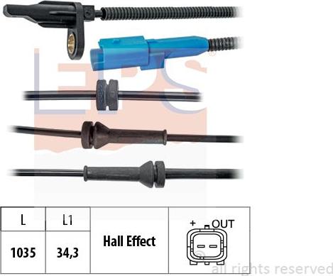 MDR EPS-1960 220 - Датчик ABS, частота обертання колеса autozip.com.ua