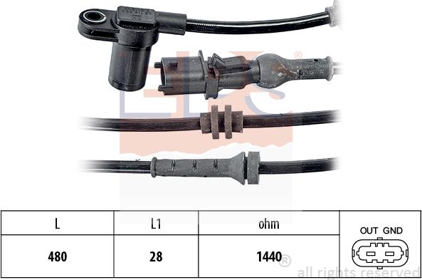 MDR EPS-1962 048 - Датчик ABS, частота обертання колеса autozip.com.ua