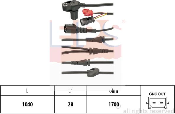 MDR EPS-1962 122 - Датчик ABS, частота обертання колеса autozip.com.ua