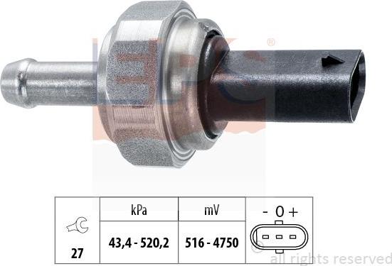 MDR EPS-1980 002 - Датчик, тиск вихлопних газів autozip.com.ua