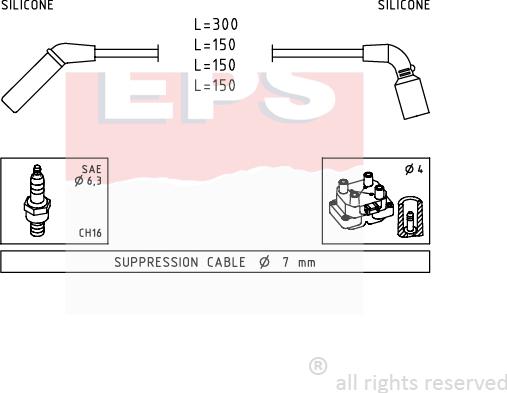 MDR EPS-1499 006 - Комплект проводів запалювання autozip.com.ua