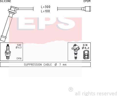 MDR EPS-1499 013 - Комплект проводів запалювання autozip.com.ua
