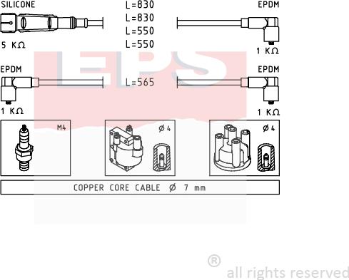 MDR EPS-1499 159 - Комплект проводів запалювання autozip.com.ua