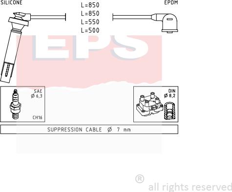 MDR EPS-1499 106 - Комплект проводів запалювання autozip.com.ua