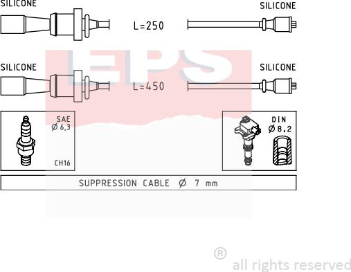 MDR EPS-1499 241 - Комплект проводів запалювання autozip.com.ua