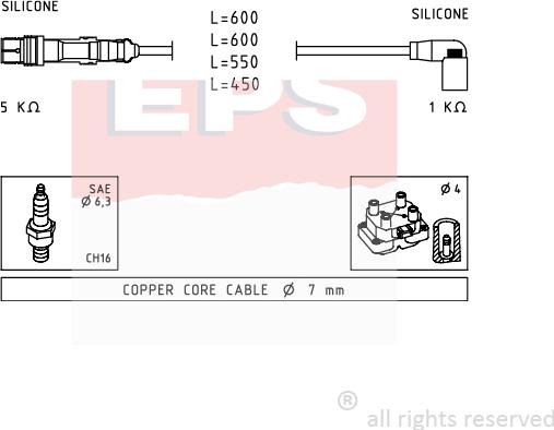 MDR EPS-1499 248 - Комплект проводів запалювання autozip.com.ua