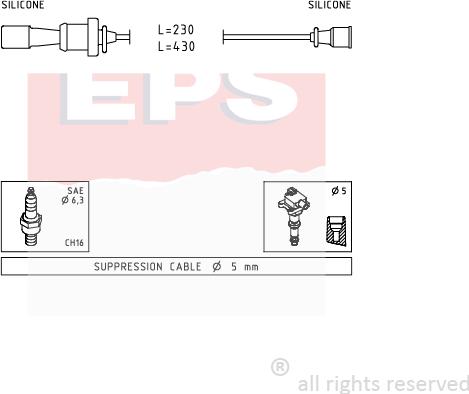 MDR EPS-1499 251 - Комплект проводів запалювання autozip.com.ua