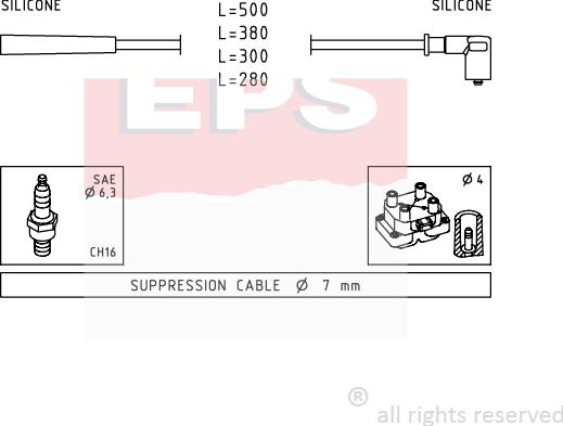 MDR EPS-1499 252 - Комплект проводів запалювання autozip.com.ua