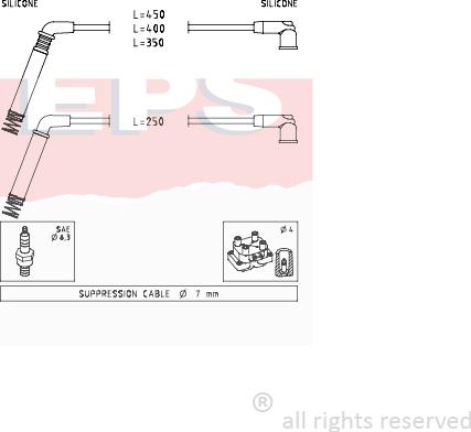 MDR EPS-1499 208 - Комплект проводів запалювання autozip.com.ua