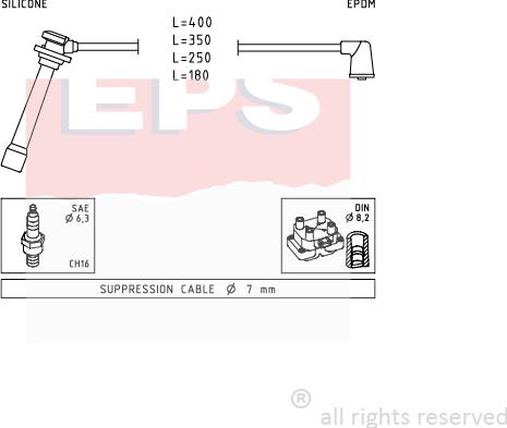 MDR EPS-1499 239 - Комплект проводів запалювання autozip.com.ua