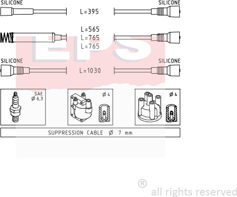 MDR EPS-1500 527 - Комплект проводів запалювання autozip.com.ua