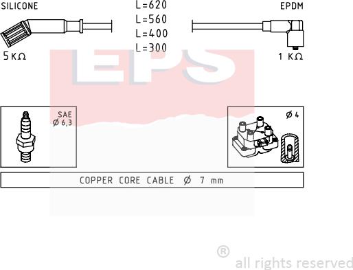 MDR EPS-1500 694 - Комплект проводів запалювання autozip.com.ua