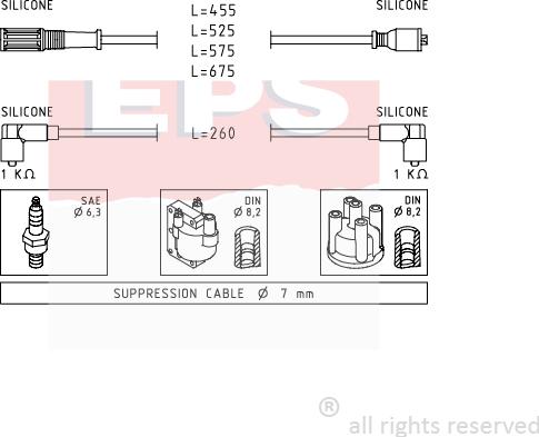 MDR EPS-1500 692 - Комплект проводів запалювання autozip.com.ua