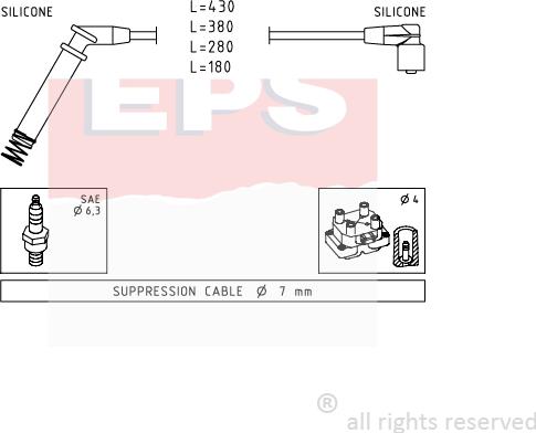 MDR EPS-1500 634 - Комплект проводів запалювання autozip.com.ua