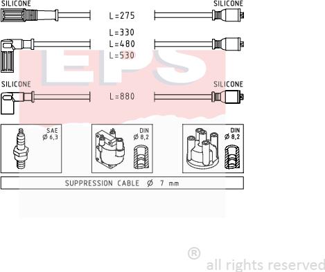 MDR EPS-1500 354 - Комплект проводів запалювання autozip.com.ua