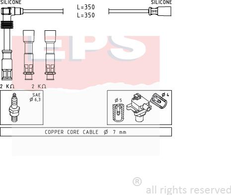 MDR EPS-1501 491 - Комплект проводів запалювання autozip.com.ua