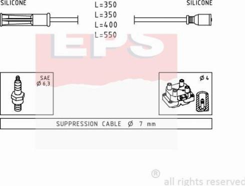 MDR EPS-1501 443 - Комплект проводів запалювання autozip.com.ua