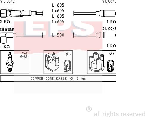 MDR EPS-1501 549 - Комплект проводів запалювання autozip.com.ua