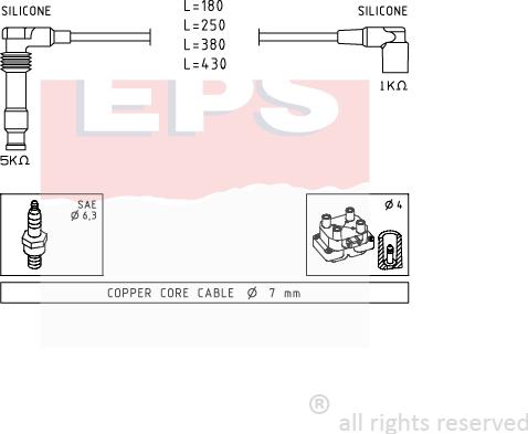 MDR EPS-1501 562 - Комплект проводів запалювання autozip.com.ua