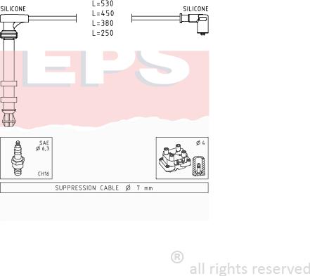MDR EPS-1501 503 - Комплект проводів запалювання autozip.com.ua