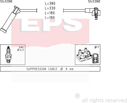 MDR EPS-1501 619 - Комплект проводів запалювання autozip.com.ua