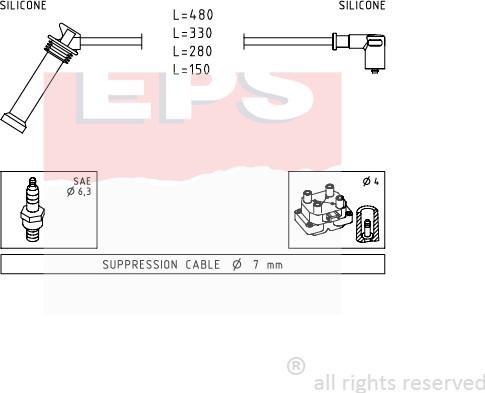 MDR EPS-1501 614 - Комплект проводів запалювання autozip.com.ua