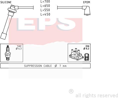 MDR EPS-1501 686 - Комплект проводів запалювання autozip.com.ua