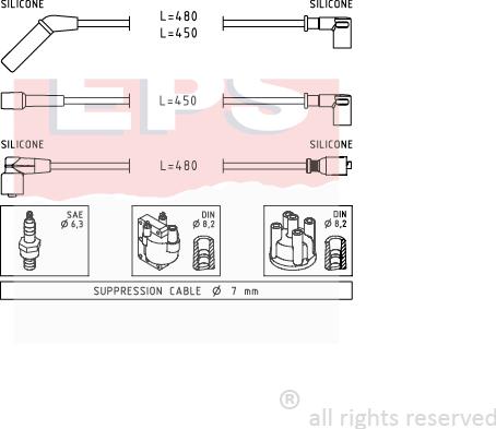 MDR EPS-1501 634 - Комплект проводів запалювання autozip.com.ua