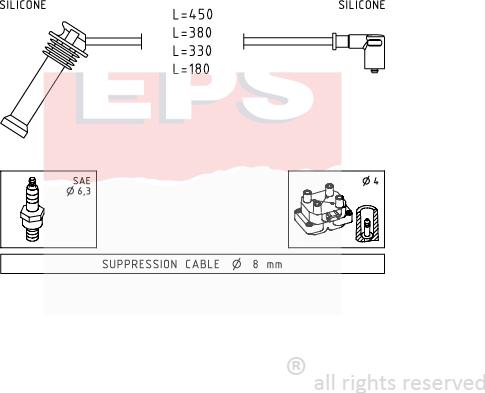 MDR EPS-1501 624 - Комплект проводів запалювання autozip.com.ua