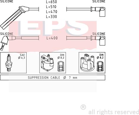 MDR EPS-1501 138 - Комплект проводів запалювання autozip.com.ua