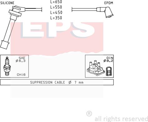 MDR EPS-1501 399 - Комплект проводів запалювання autozip.com.ua