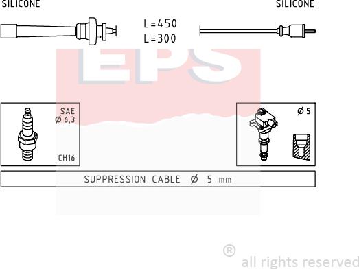 MDR EPS-1501 764 - Комплект проводів запалювання autozip.com.ua