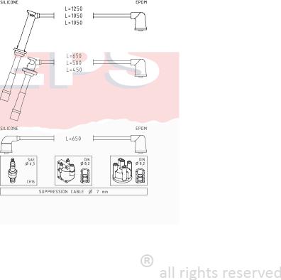 MDR EPS-1501 760 - Комплект проводів запалювання autozip.com.ua