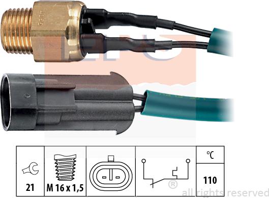 MDR EPS-1840 055 - Датчик, температура охолоджуючої рідини autozip.com.ua