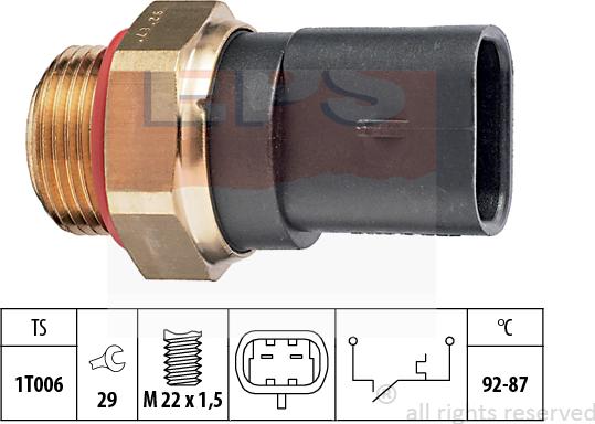 MDR EPS-1850 187 - Термовимикач, вентилятор радіатора / кондиціонера autozip.com.ua