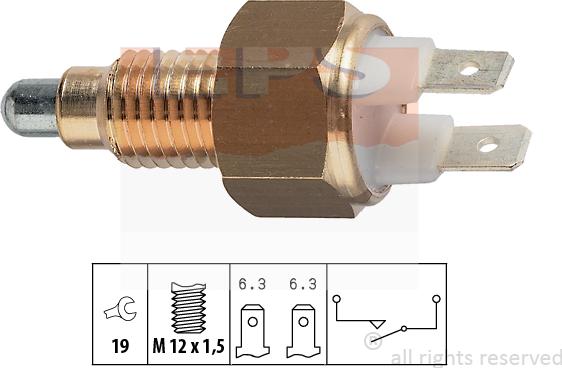 MDR EPS-1860 009 - Датчик, контактний перемикач, фара заднього ходу autozip.com.ua